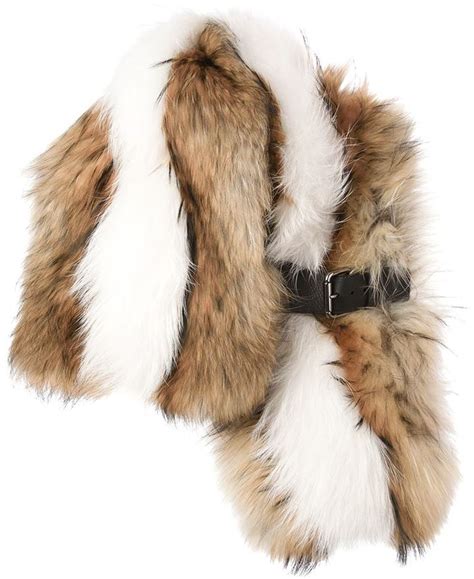 fendi brown scarf|fendi scarf with fur trim.